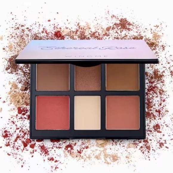 NWT - (100% Full) WingMe Cosmetics Ethereal Rose Face/Eye Palette: Light-Medium - Picture 3 of 4